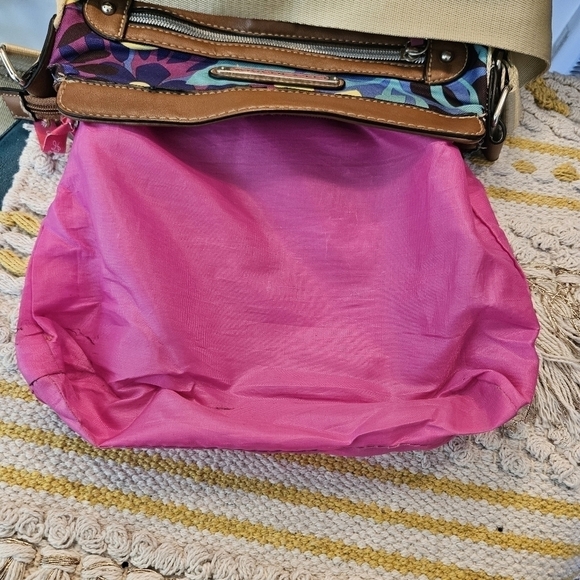 LILY BLOOM Crossbody Purse Shoulder bag Multicolored Flowers - Picture 8 of 9